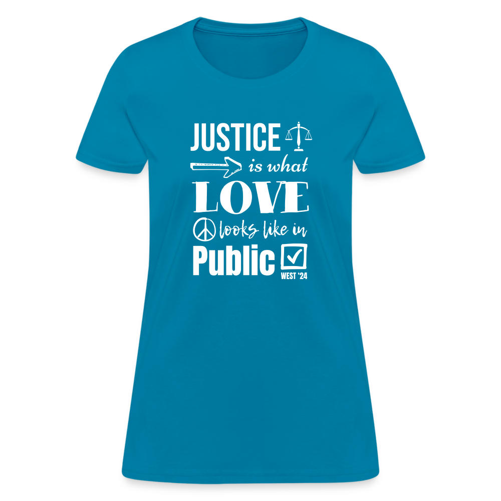 Women's Justice T-Shirt - turquoise