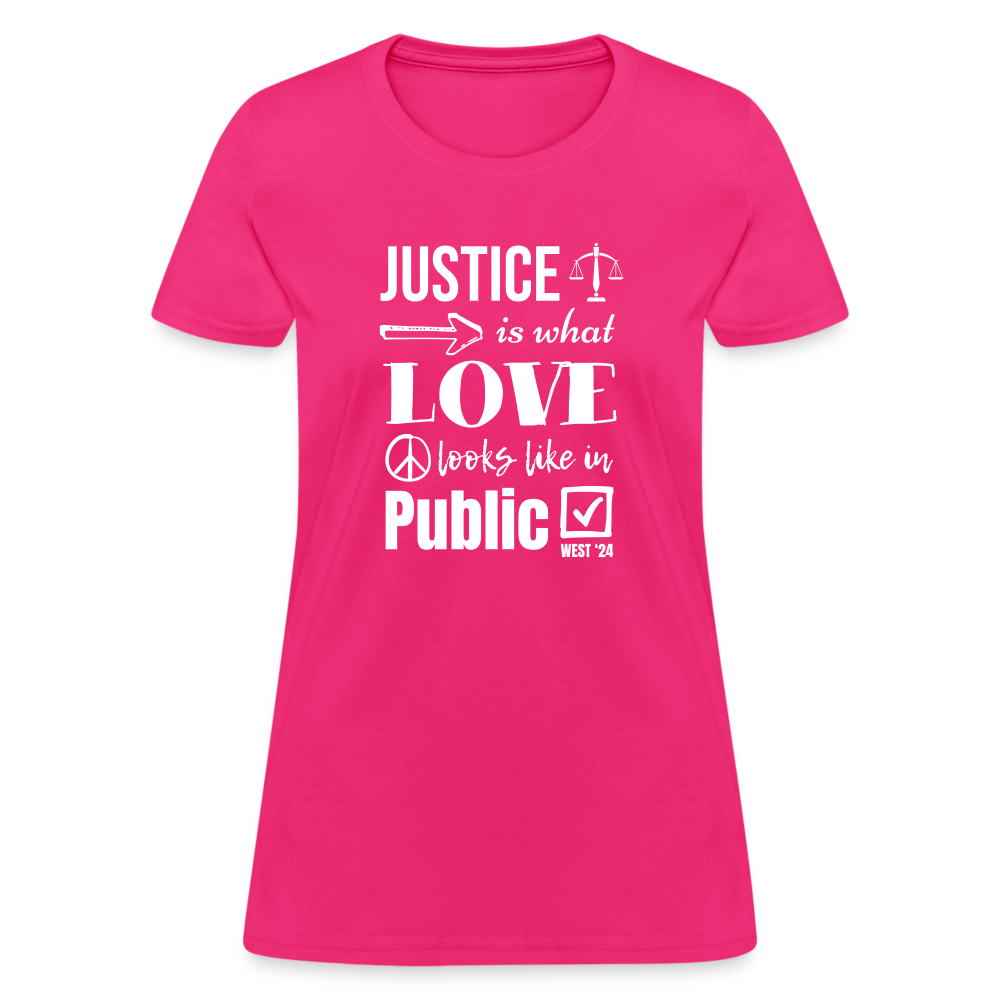 Women's Justice T-Shirt - fuchsia