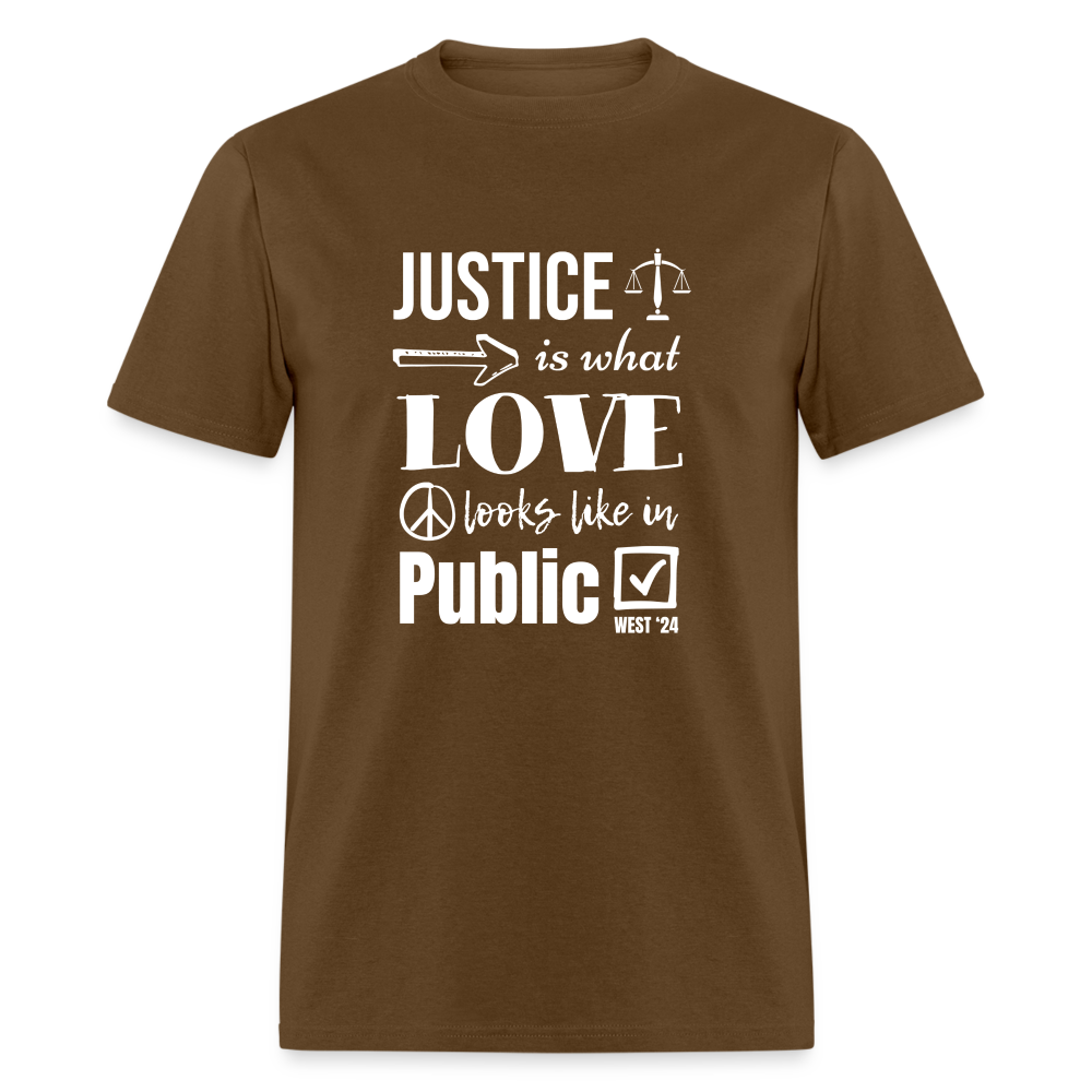 Unisex Classic Justice T-Shirt - brown
