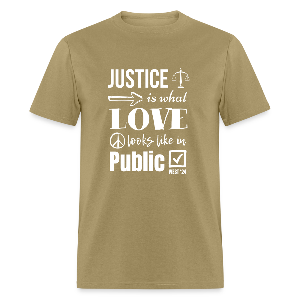 Unisex Classic Justice T-Shirt - khaki