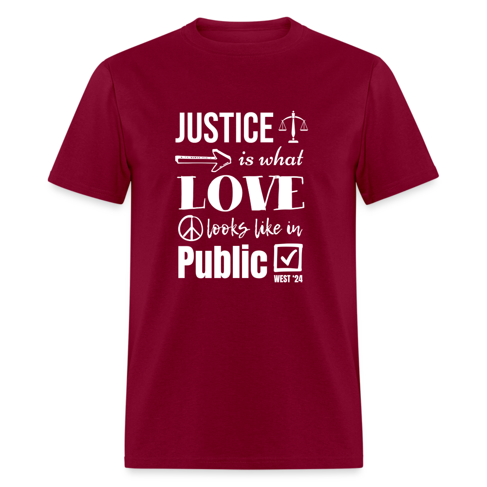 Unisex Classic Justice T-Shirt - burgundy
