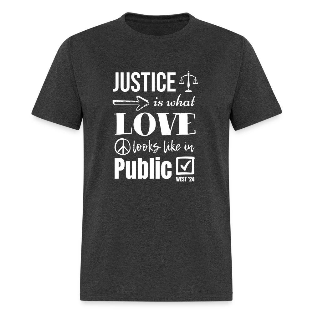 Unisex Classic Justice T-Shirt - heather black