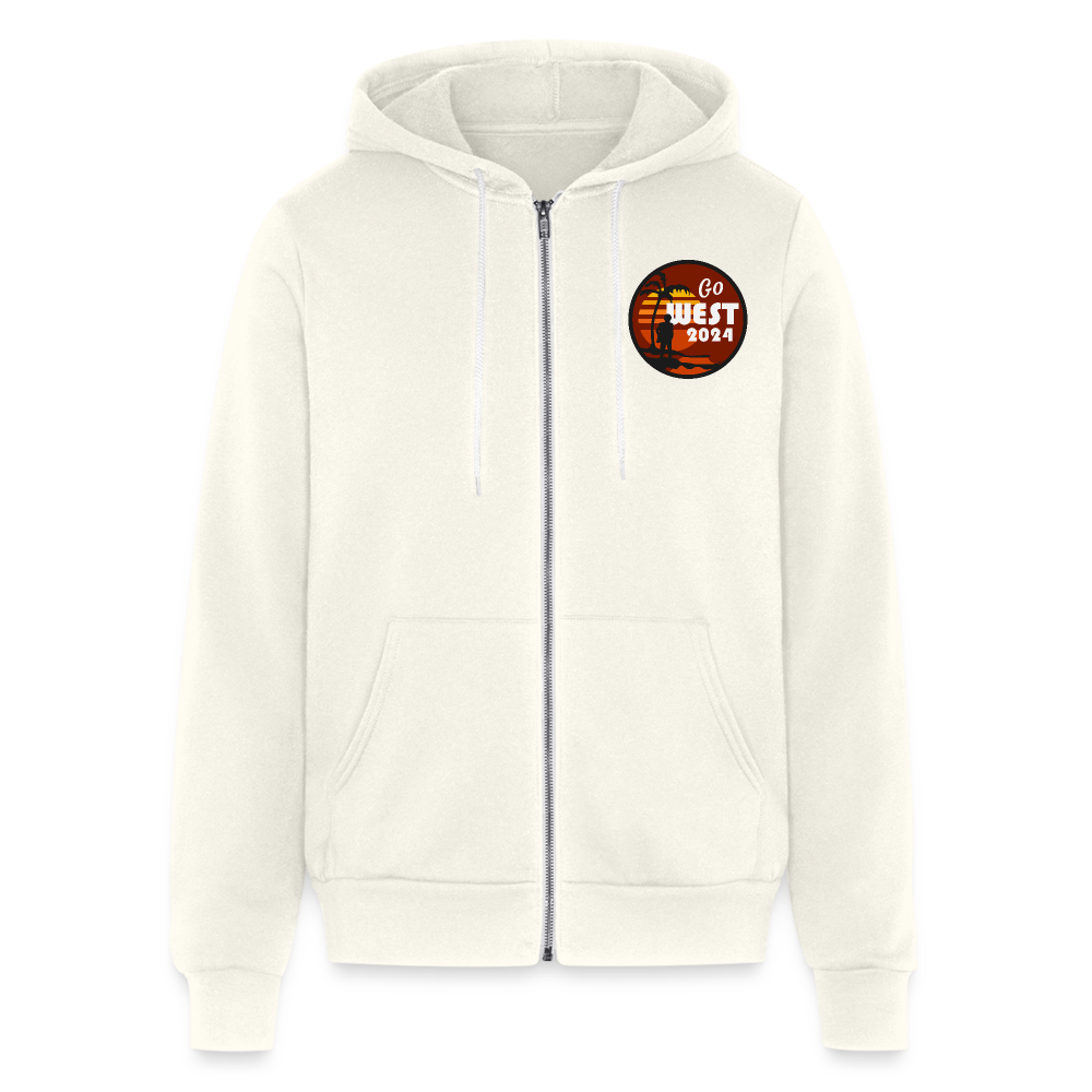 Unisex Go West Full Zip Hoodie Bella + Canvas - vintage white