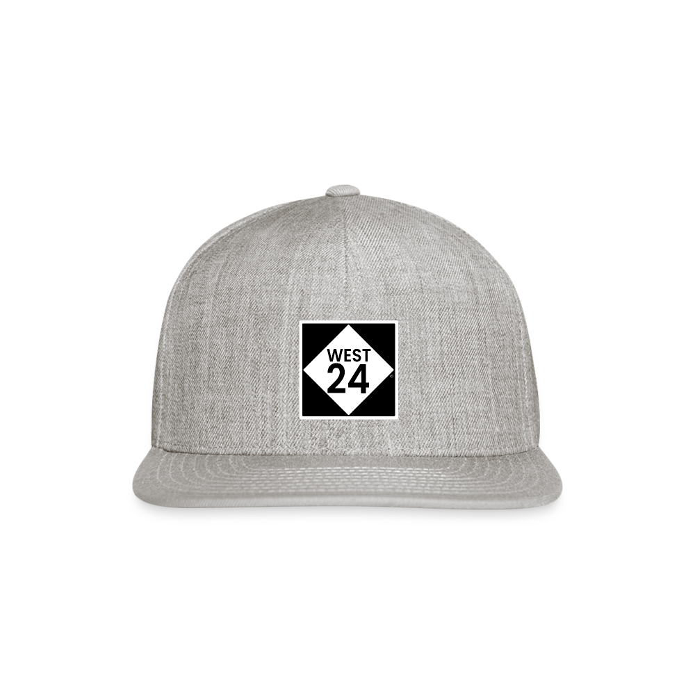 Highway Printed Snapback Baseball Cap - heather gray