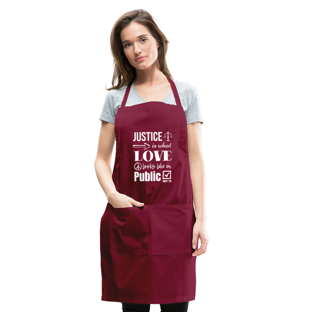 Justice Adjustable Apron - burgundy