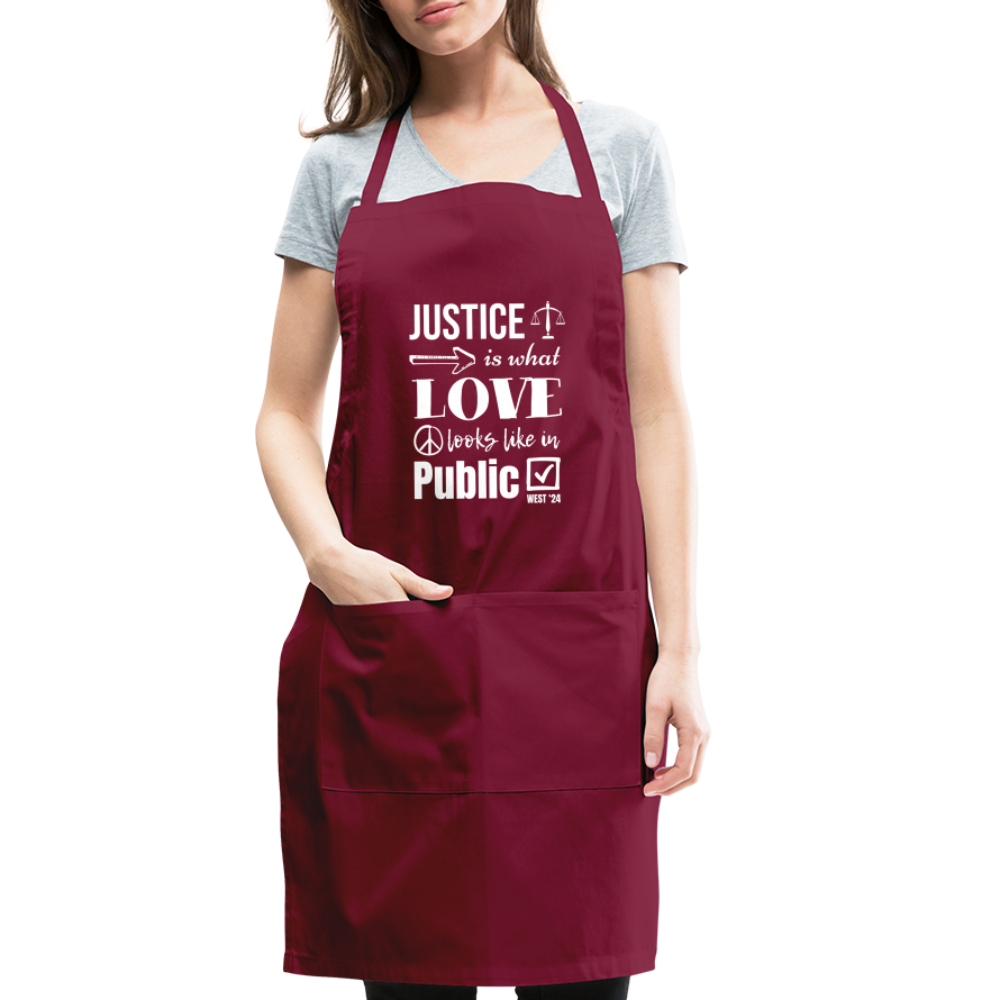 Justice Adjustable Apron - burgundy