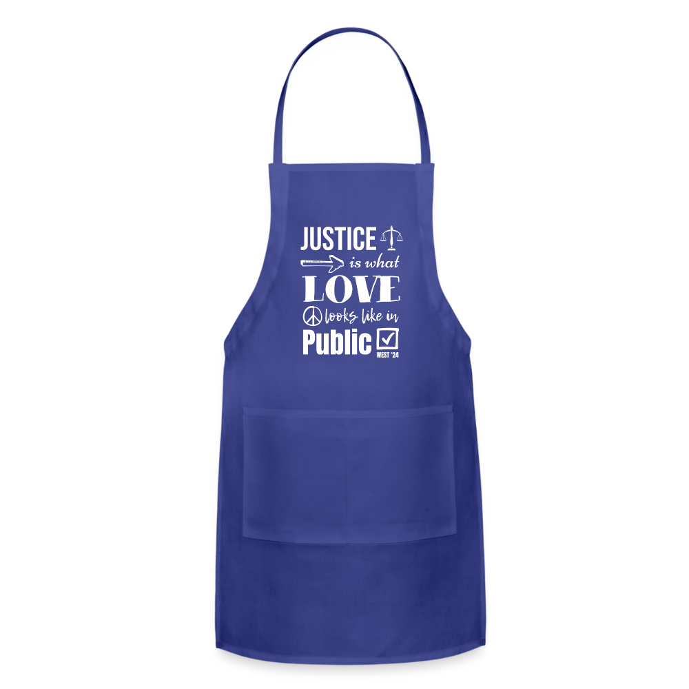 Justice Adjustable Apron - royal blue
