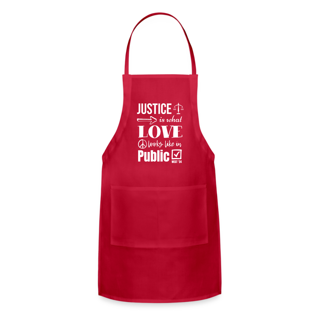 Justice Adjustable Apron - red