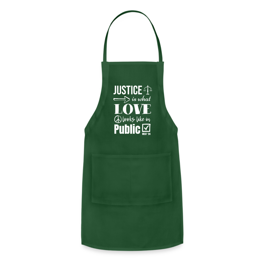 Justice Adjustable Apron - forest green