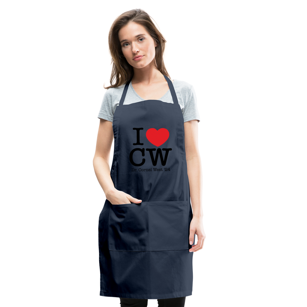 I Love CW Adjustable Apron - navy