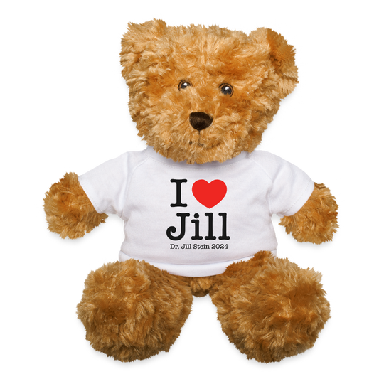I Love Jill Teddy Bear - white