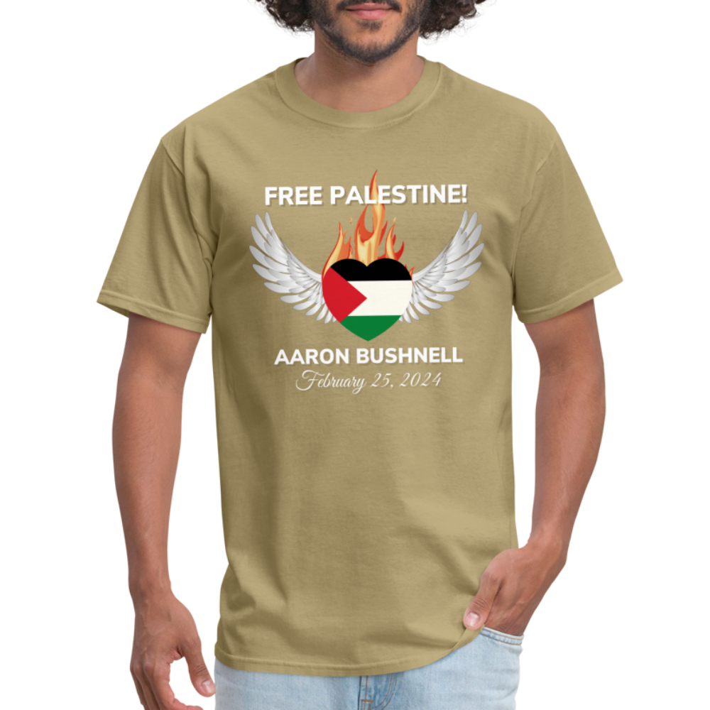 Aaron Bushnell Winged Heart Unisex Classic T-Shirt - khaki