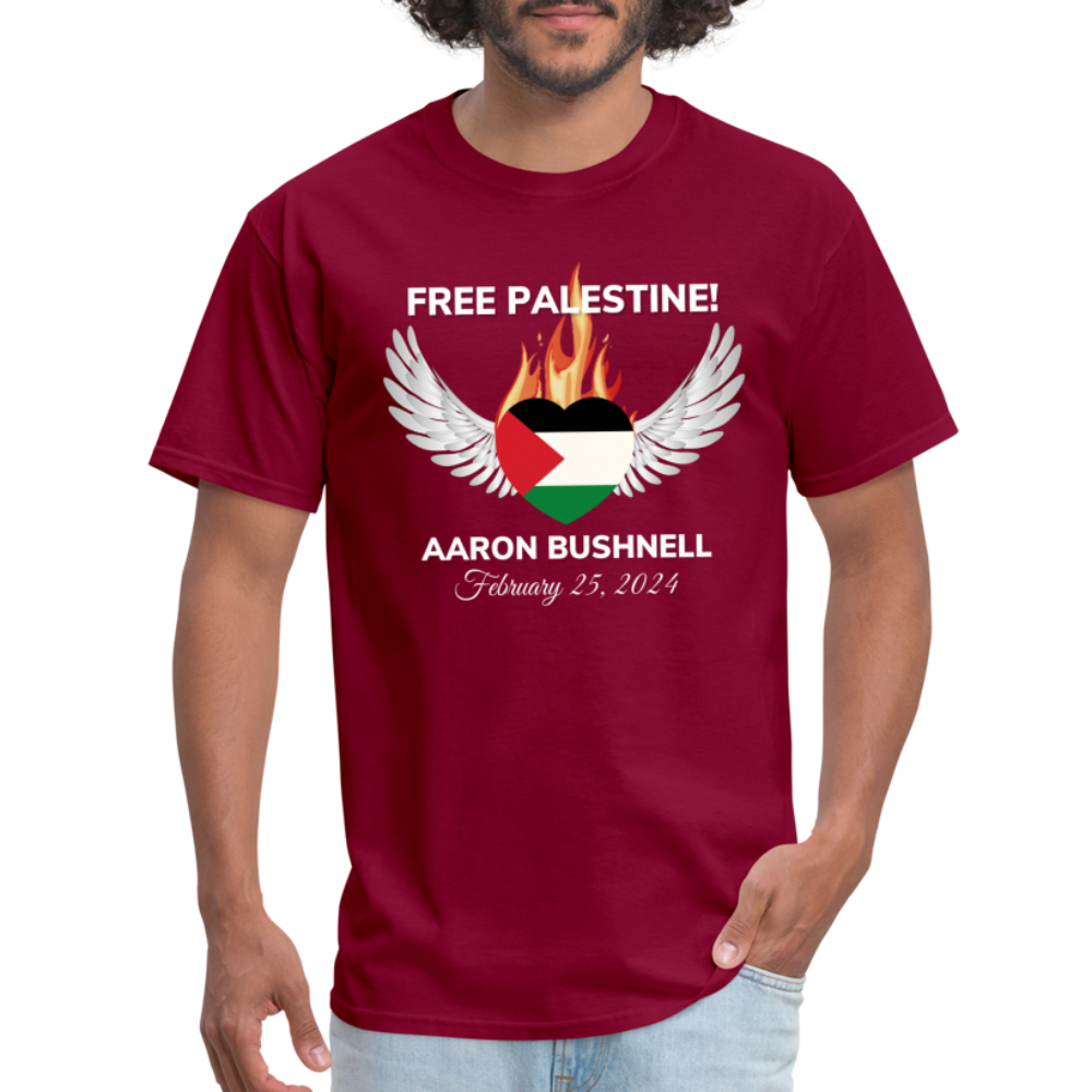 Aaron Bushnell Winged Heart Unisex Classic T-Shirt - burgundy