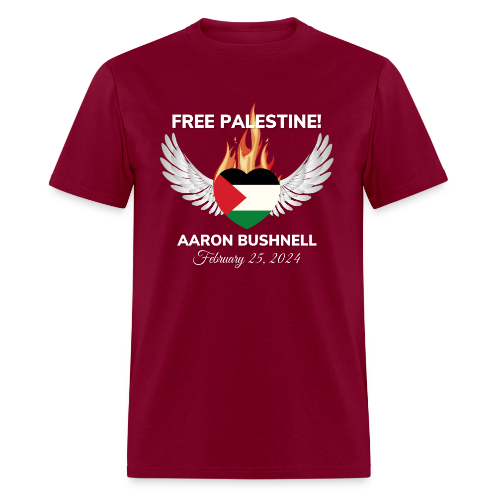 Aaron Bushnell Winged Heart Unisex Classic T-Shirt - burgundy