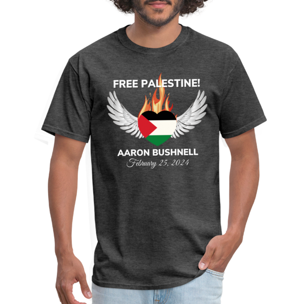 Aaron Bushnell Winged Heart Unisex Classic T-Shirt - heather black