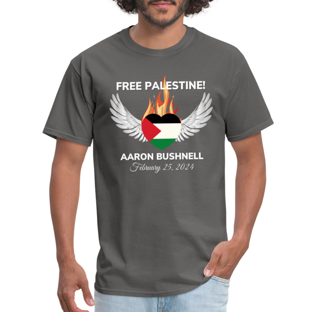 Aaron Bushnell Winged Heart Unisex Classic T-Shirt - charcoal