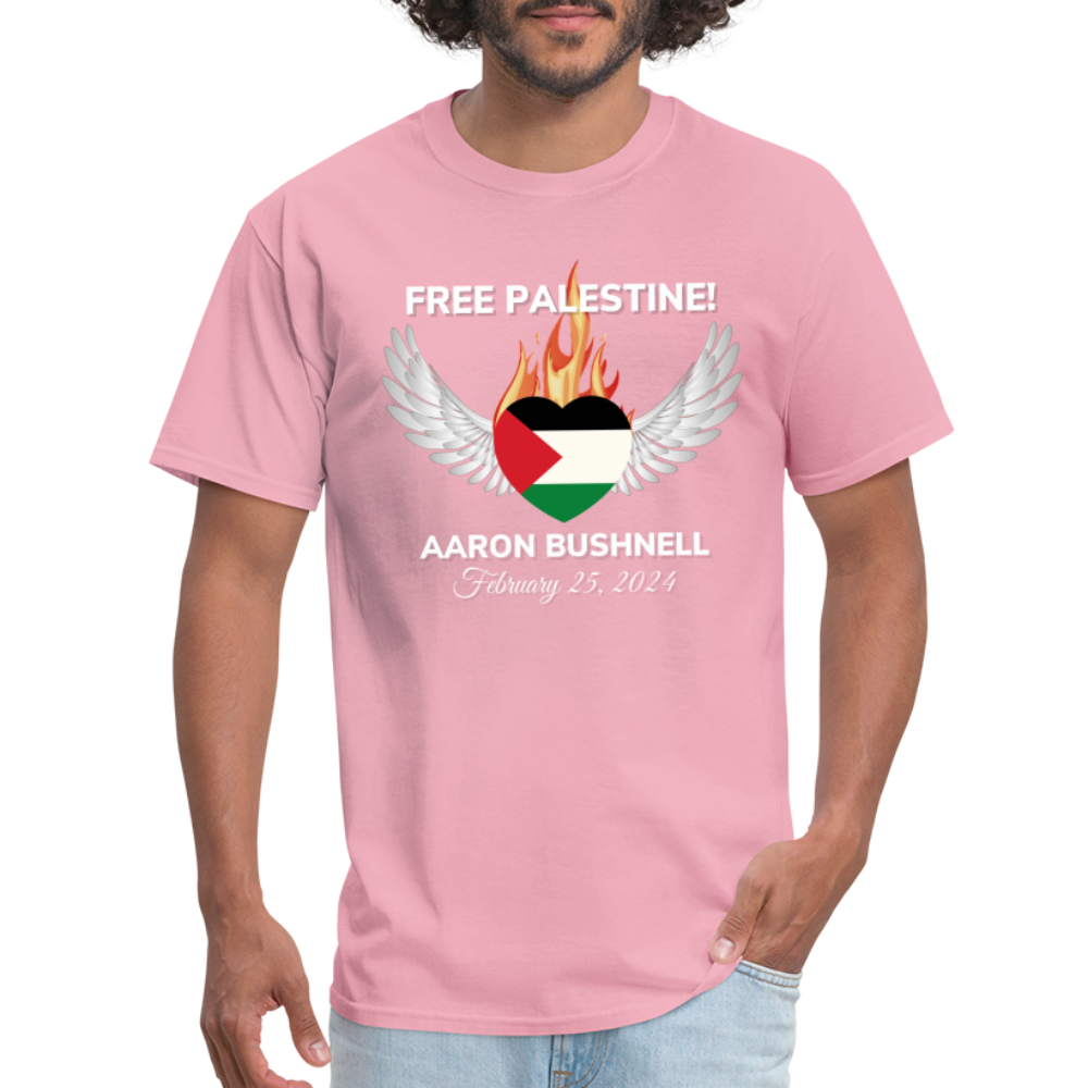 Aaron Bushnell Winged Heart Unisex Classic T-Shirt - pink