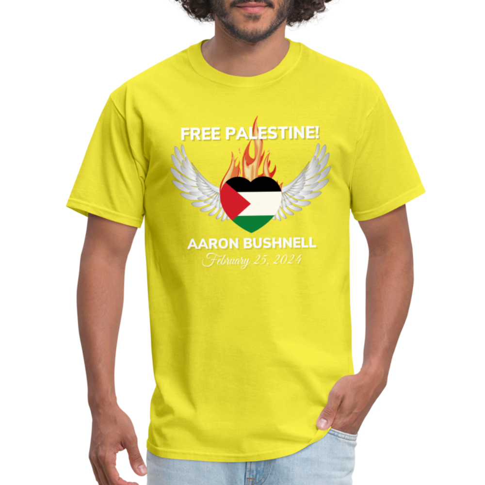 Aaron Bushnell Winged Heart Unisex Classic T-Shirt - yellow