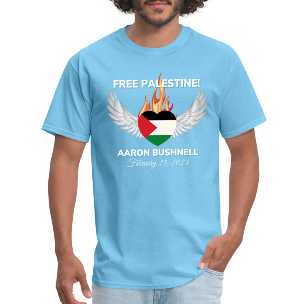 Aaron Bushnell Winged Heart Unisex Classic T-Shirt - aquatic blue