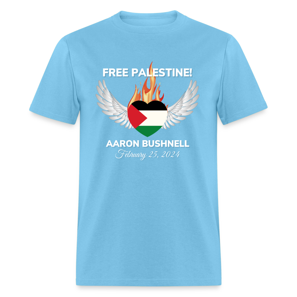 Aaron Bushnell Winged Heart Unisex Classic T-Shirt - aquatic blue