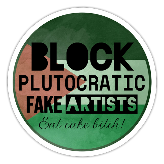 Block Sticker - white matte