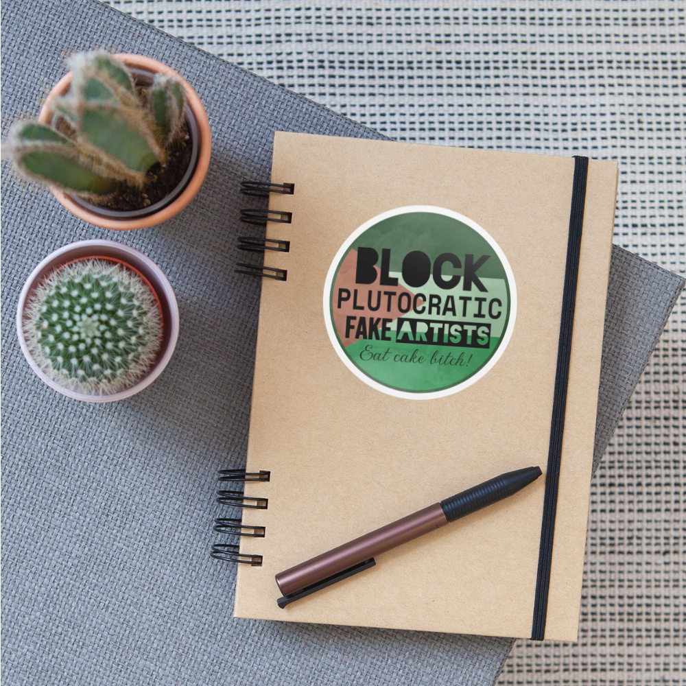 Block Sticker - white matte