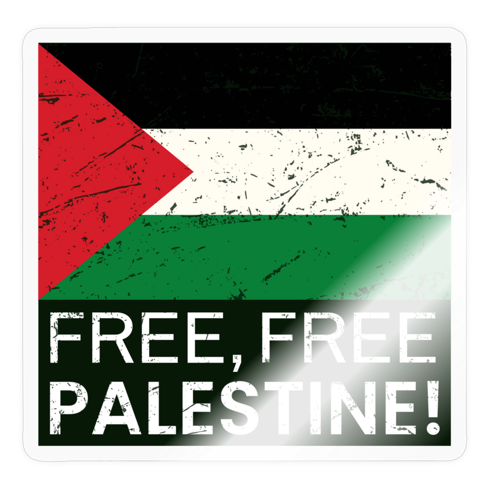 Free Free Palestine Sticker - transparent glossy