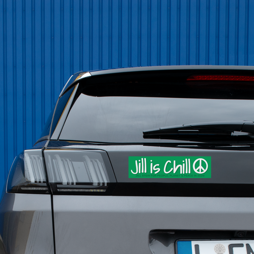 Jill is Chill Bumper Sticker - white matte