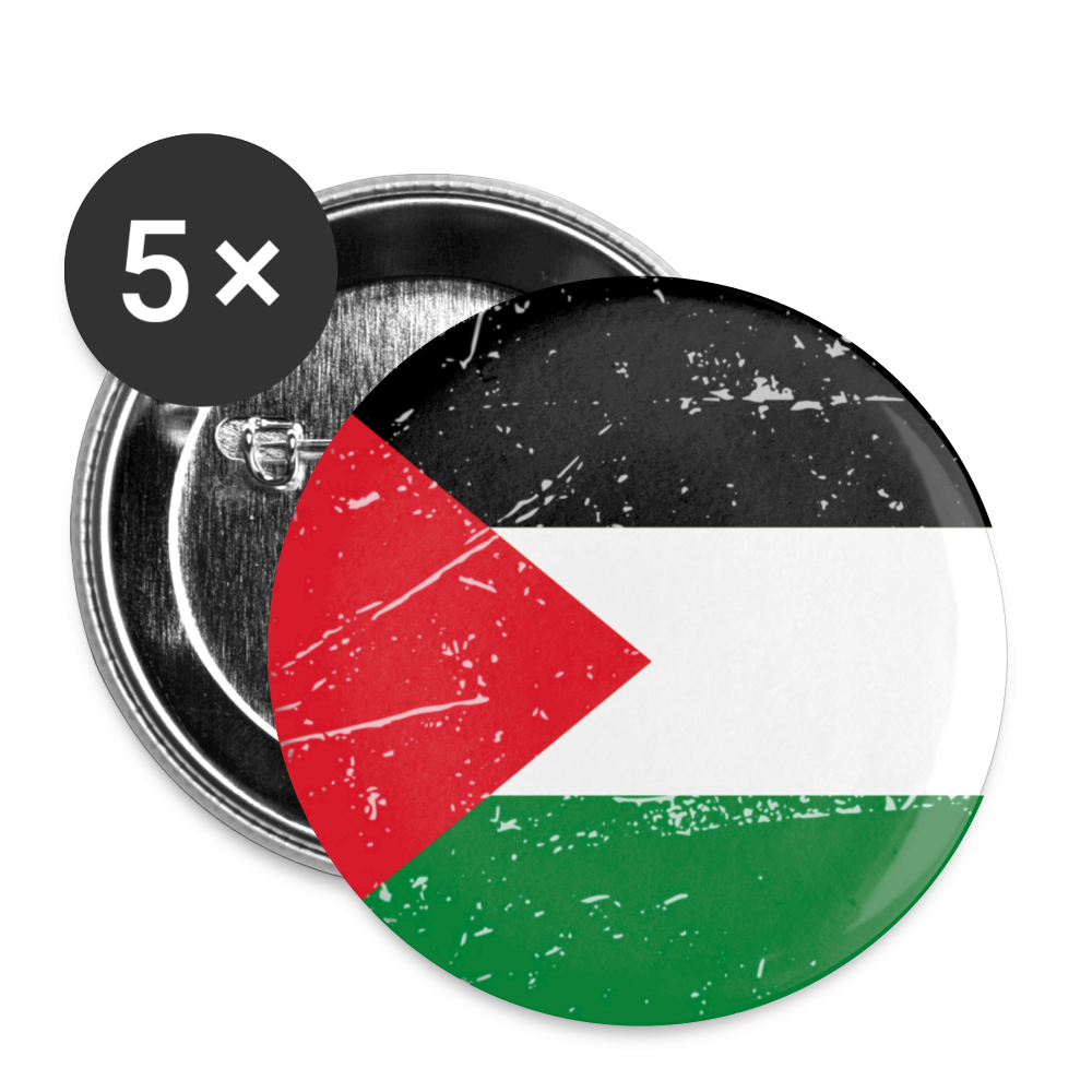 Palestine Buttons Large 2.2'' (5-pack) - white