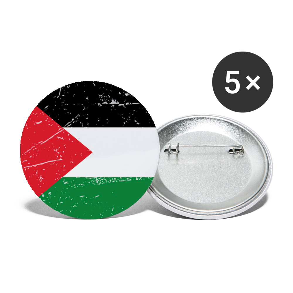 Palestine Buttons Large 2.2'' (5-pack) - white