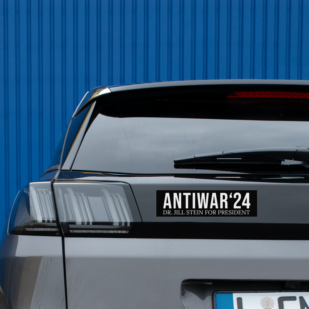 Antiwar '24 Jill Stein Bumper Sticker - white matte